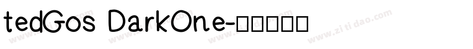 tedGos DarkOne字体转换